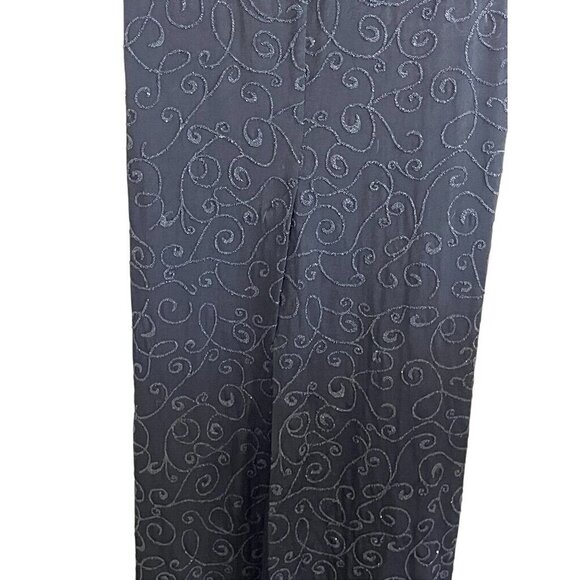 Cache Halter Beaded Dress S Black Maxi Vintage Gown Y2K 80s Whimsigoth Feminine - Picture 11 of 16